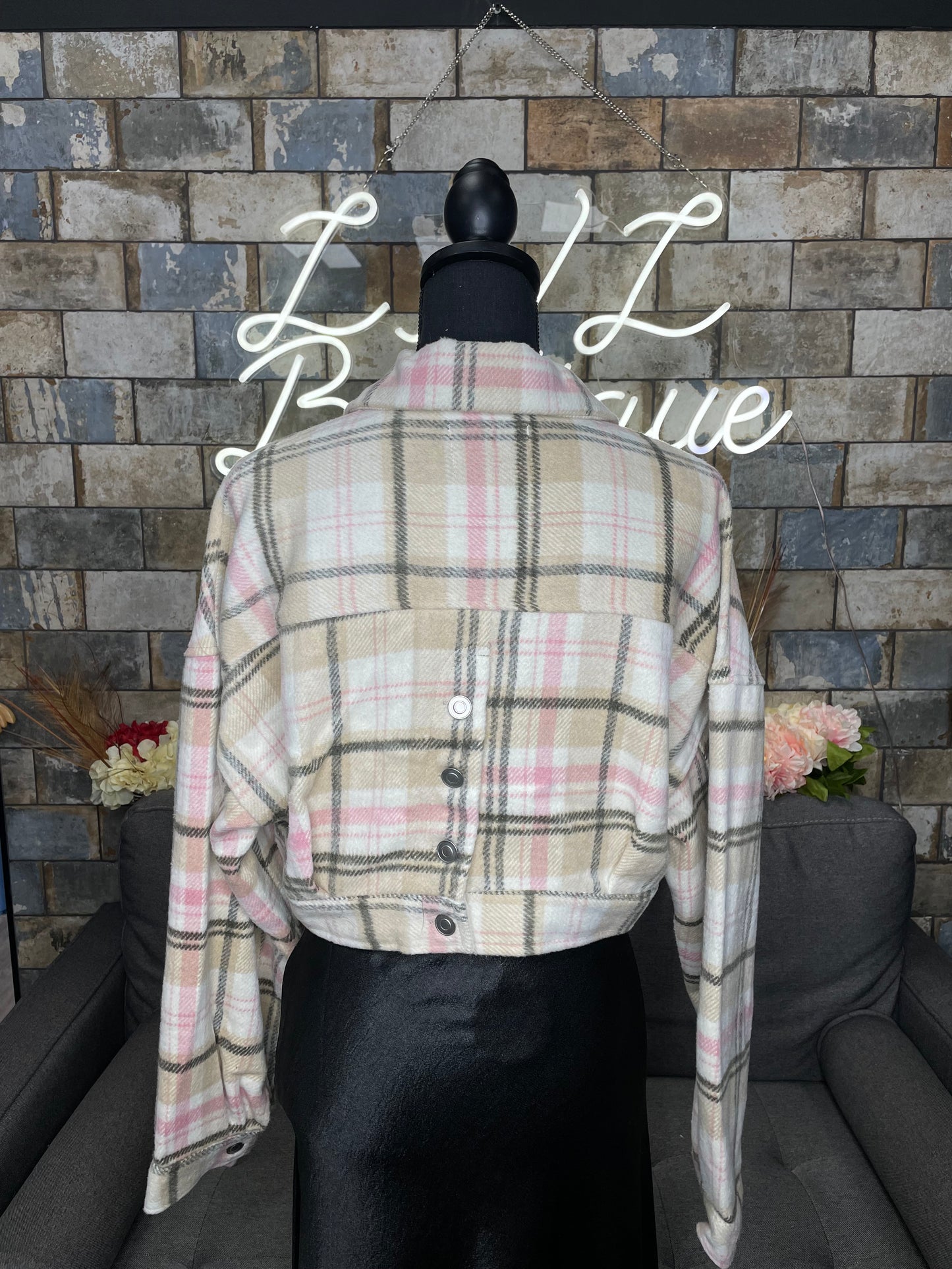 Crop top flannel 