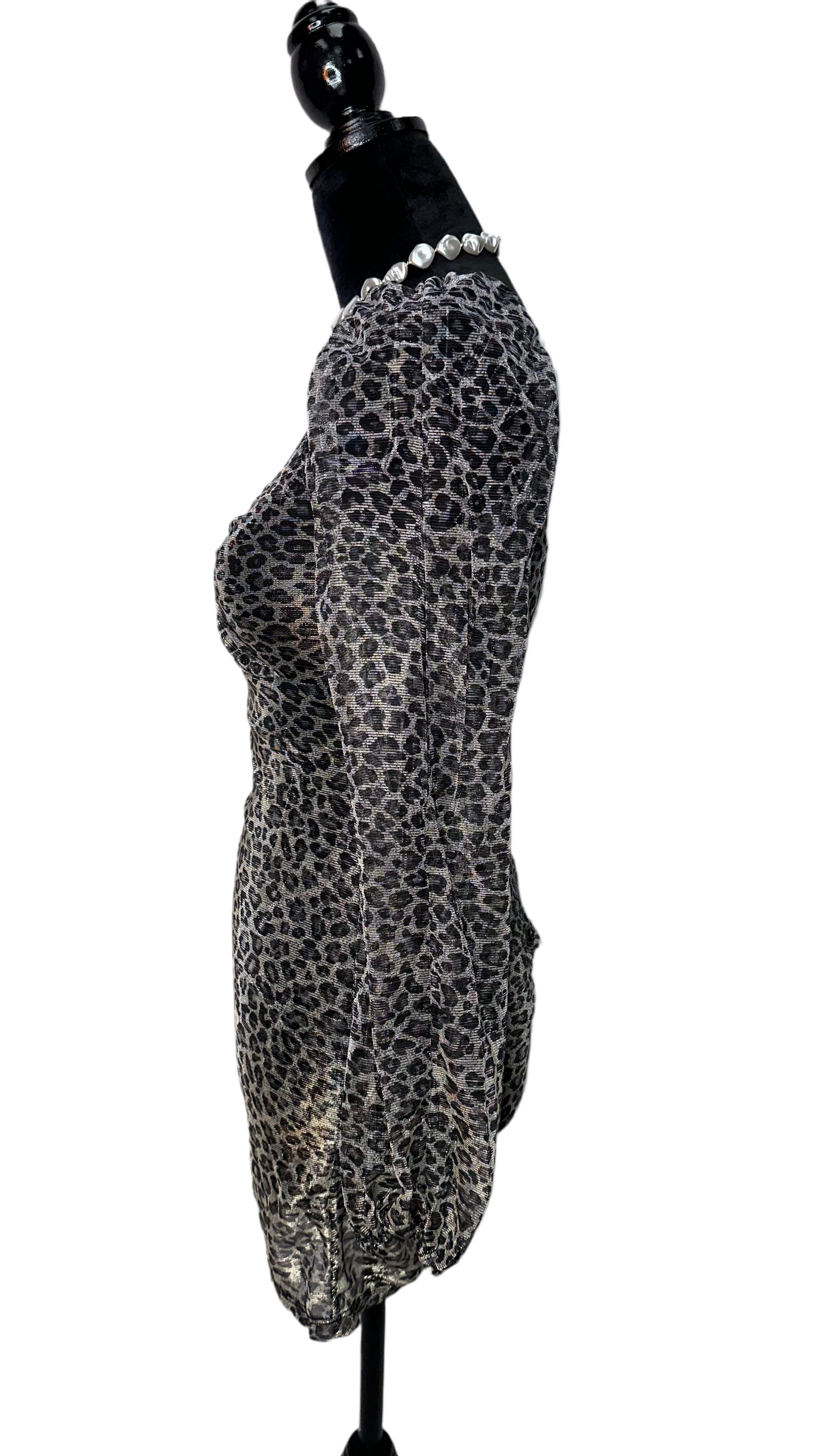 Short cheetah print dress 