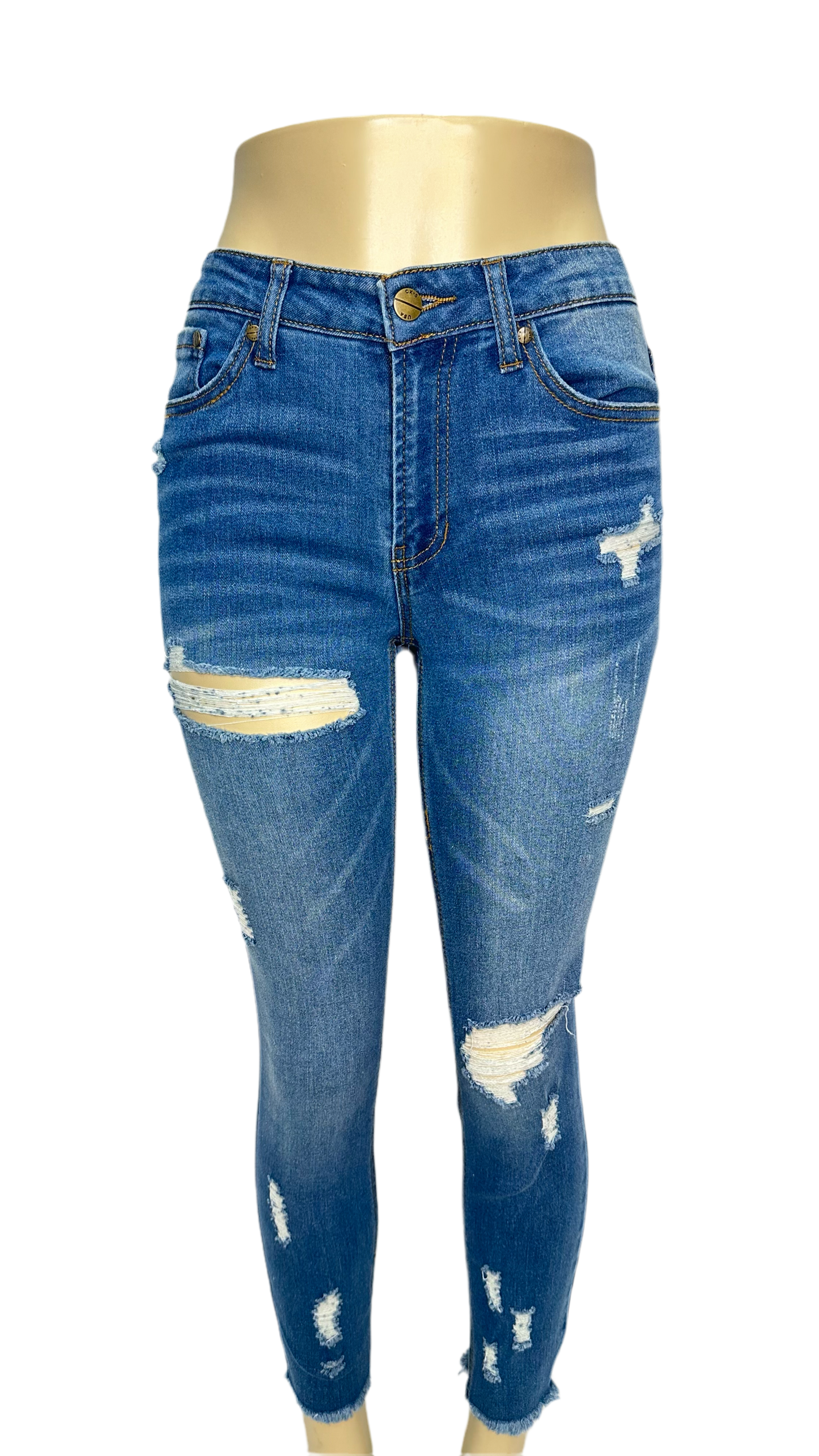 Ripped skinny jeans