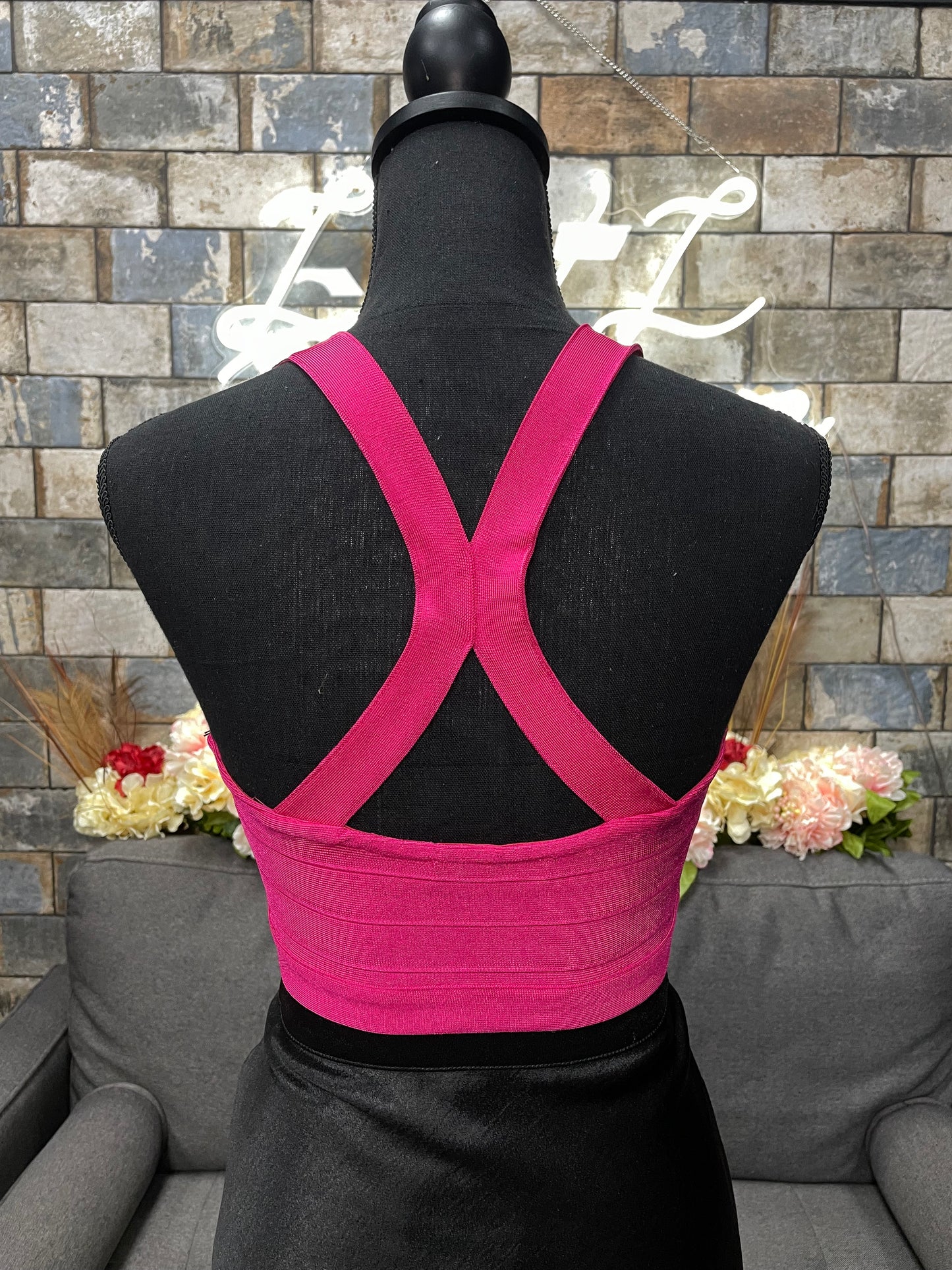 Pink crop top