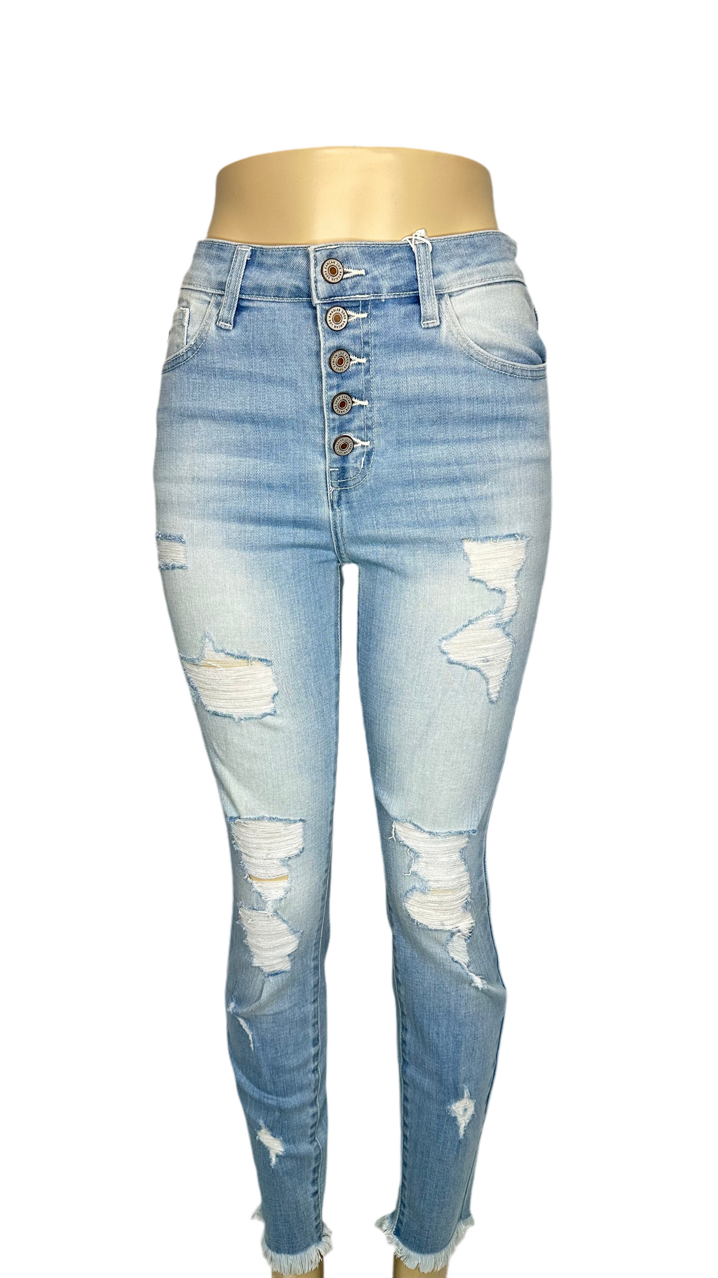 Kancan women’s High rise light blue jeans 