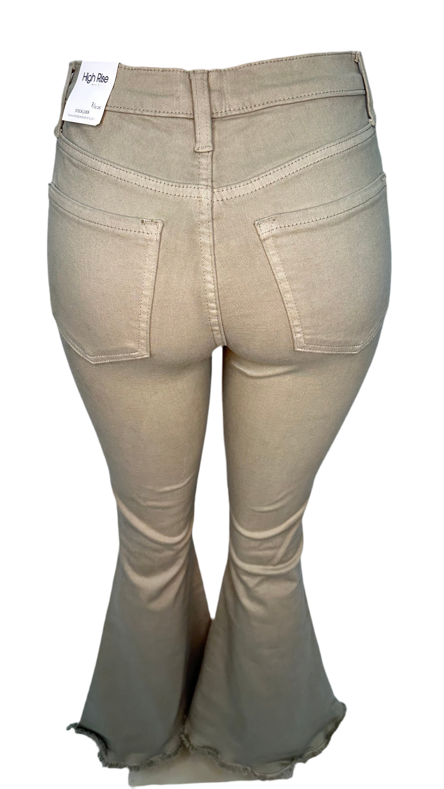 High rise flare olive Green Jeans