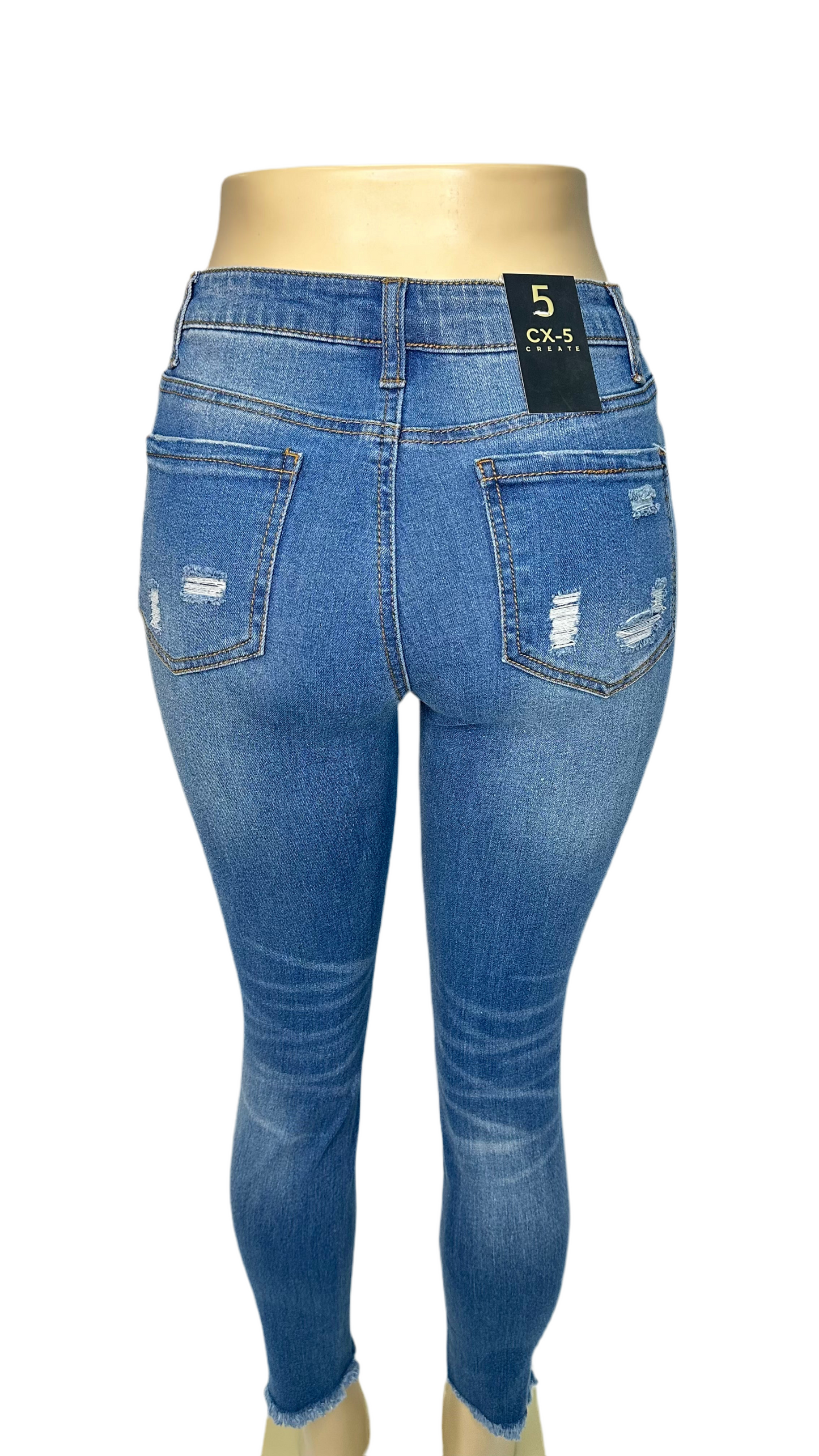 Ripped skinny jeans