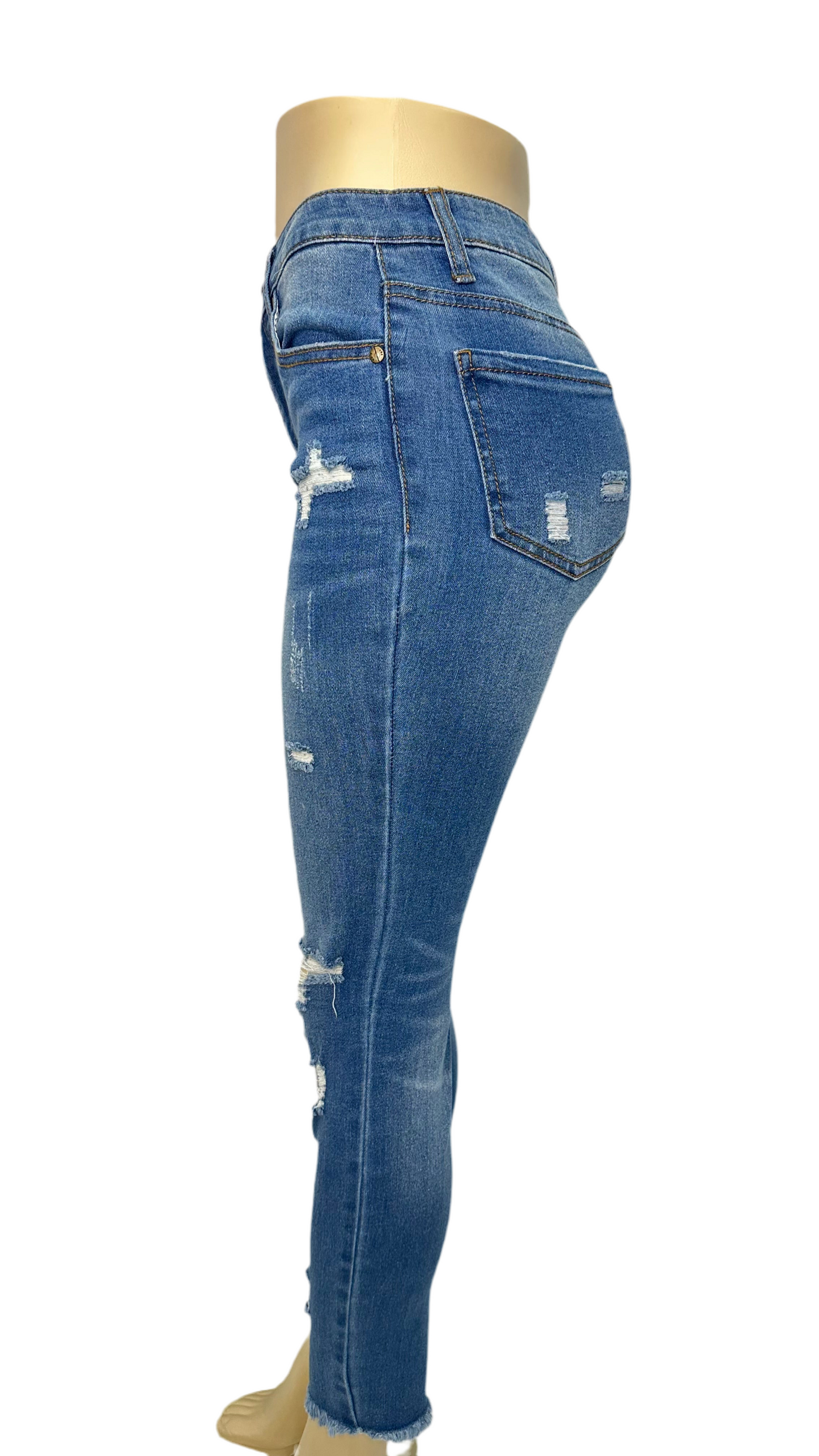 Ripped skinny jeans