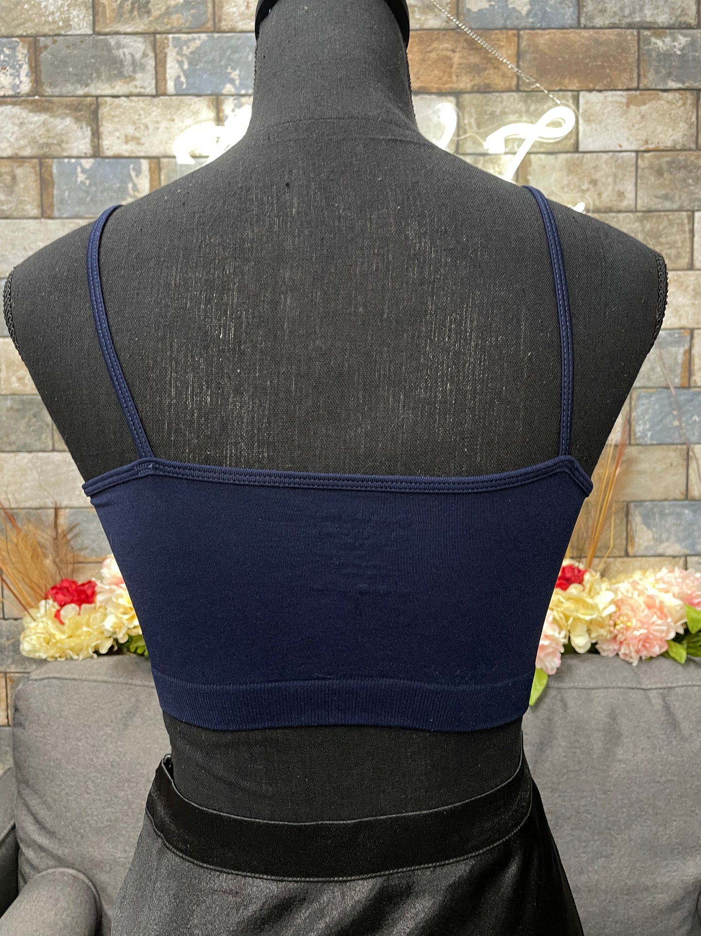 Navy blue crop top 