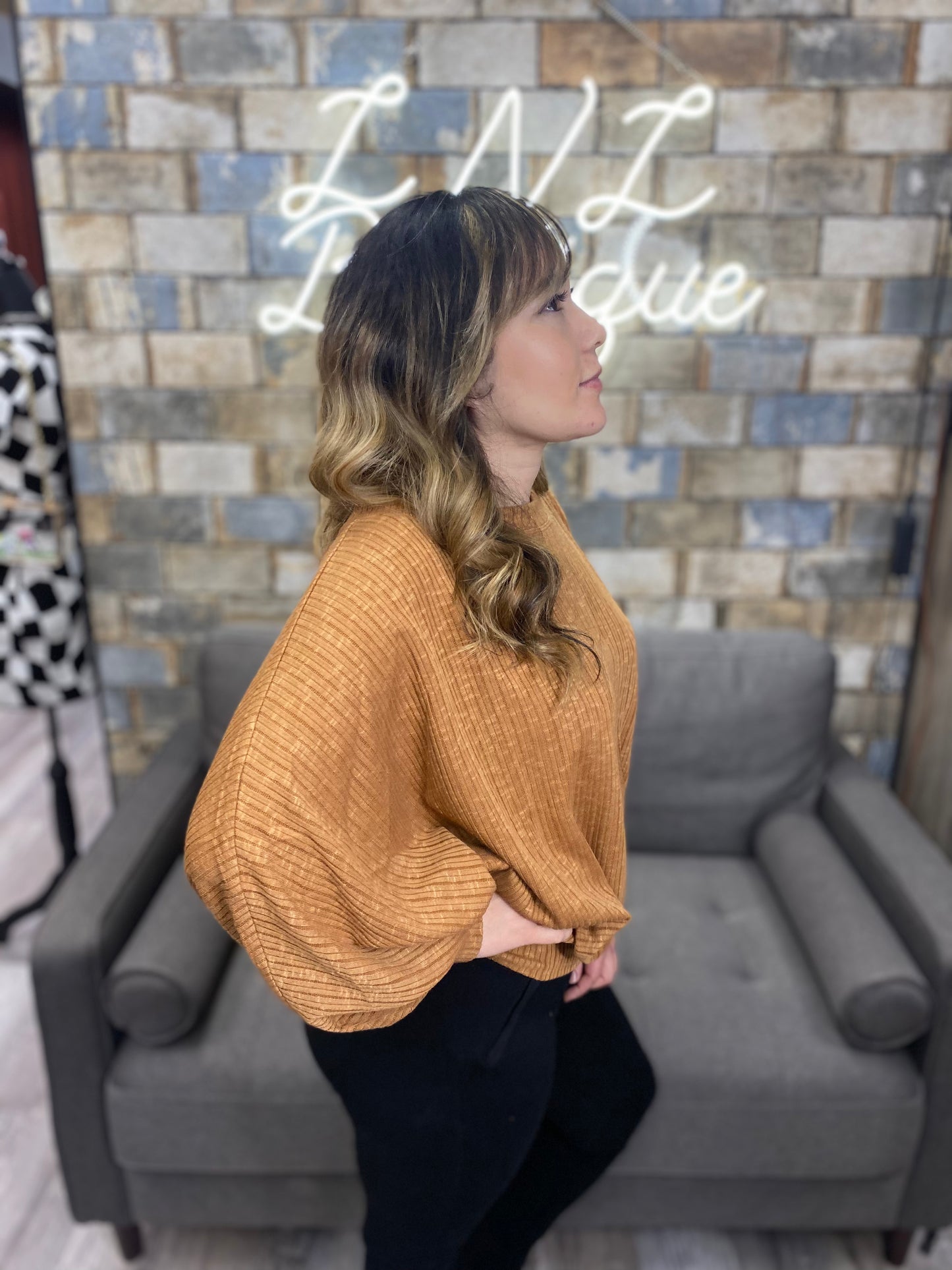 Dark orange/brown blouse