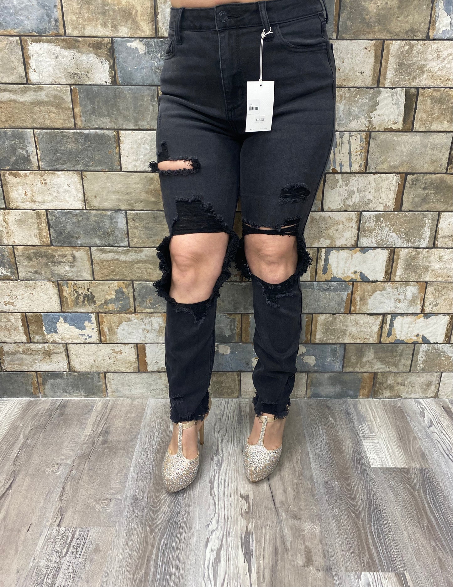 Cello black ripped Jeans