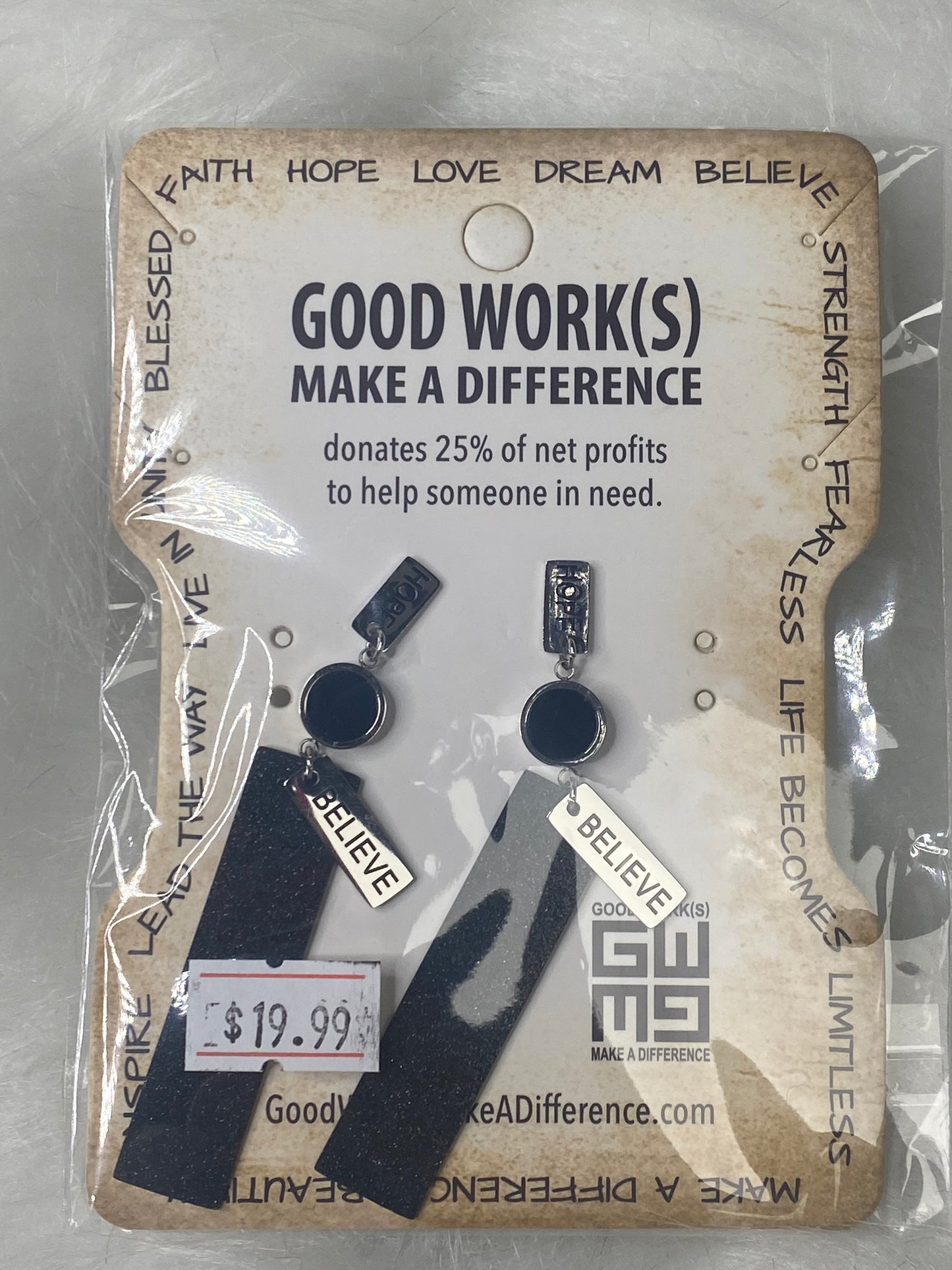 Hope and believe earrings