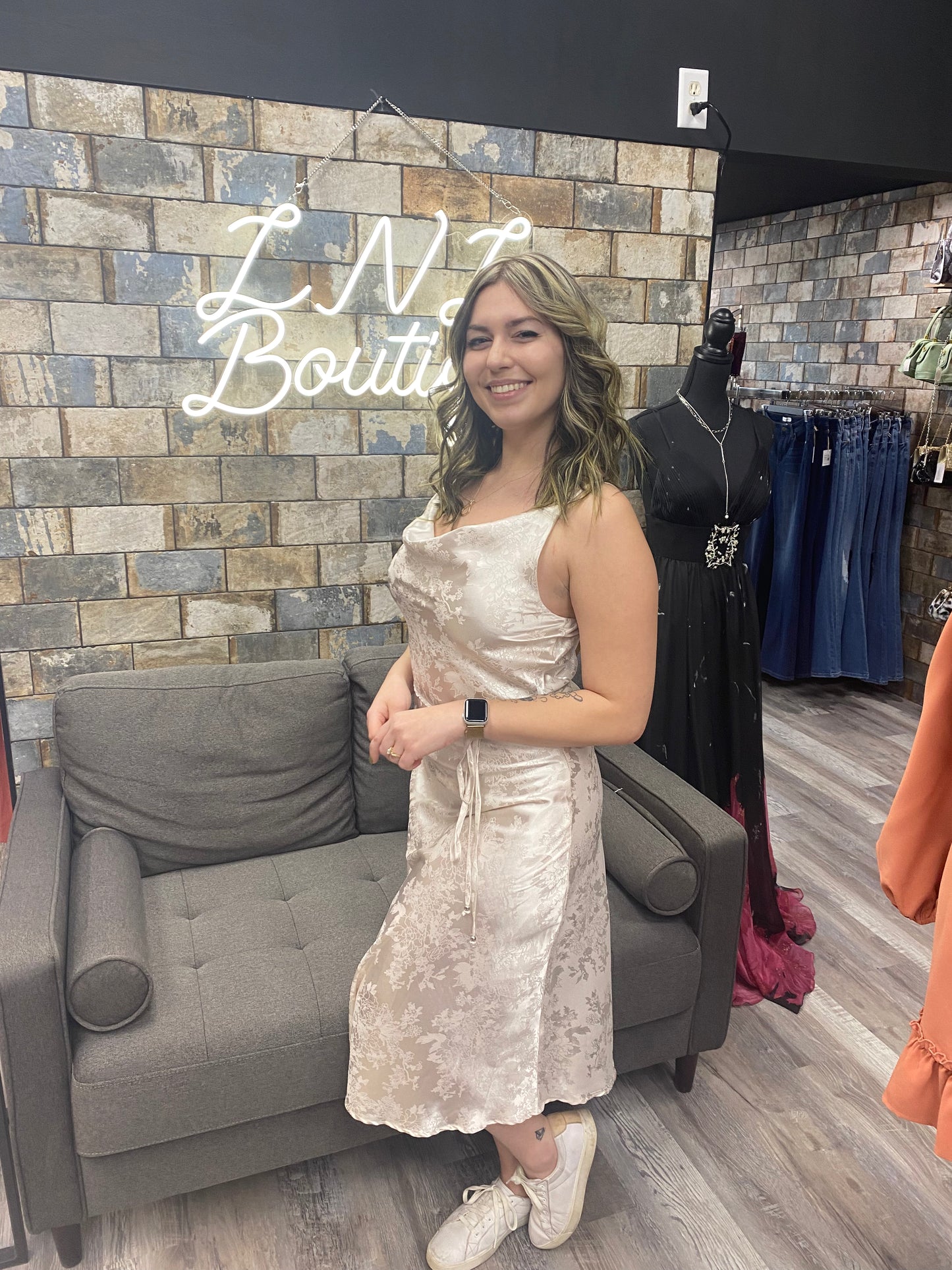 Long Silky White Dress