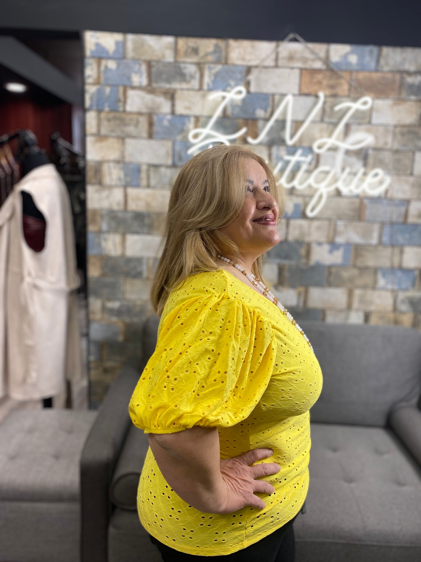 Dressy yellow blouse