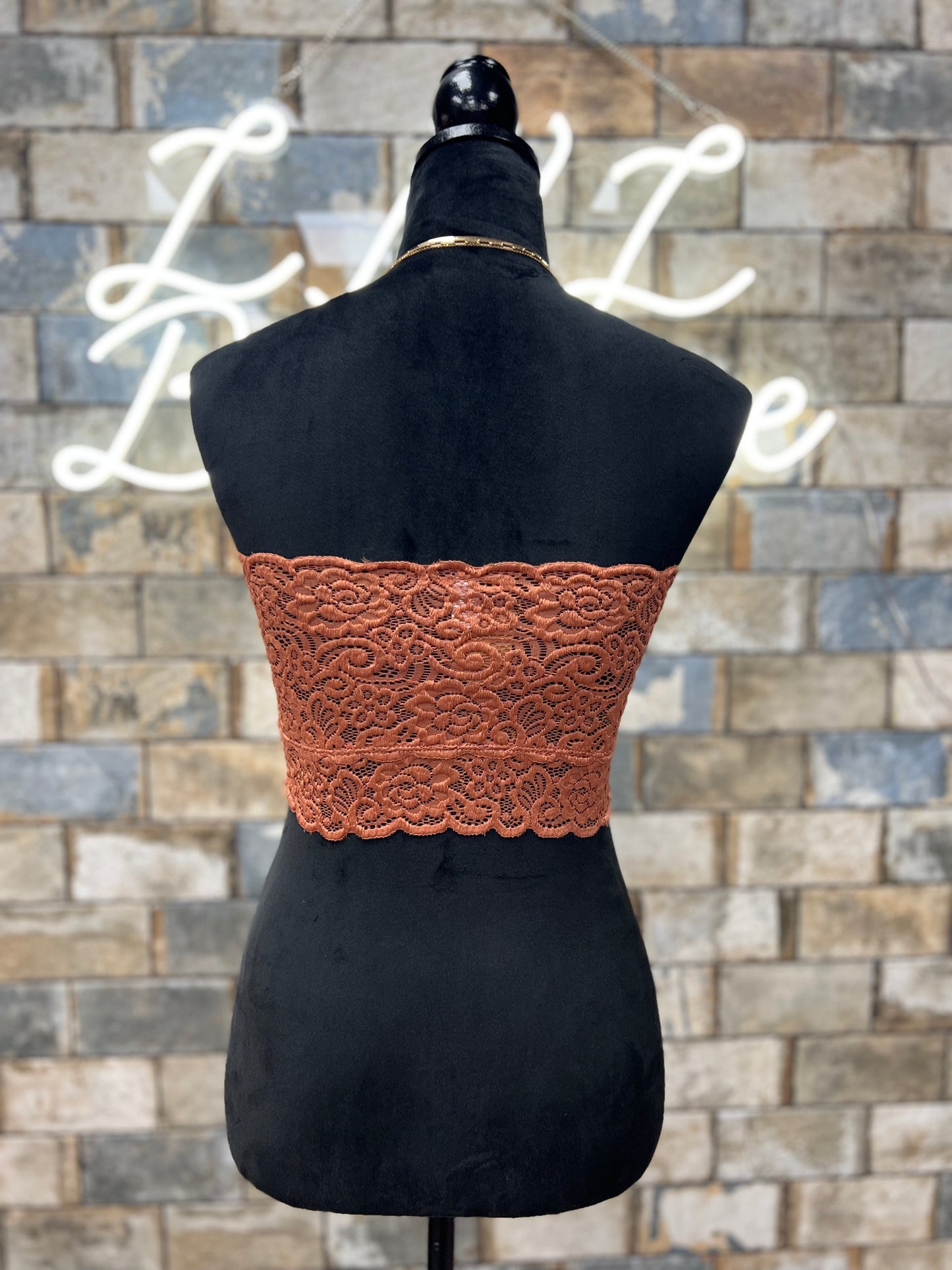 Dark orange tube top