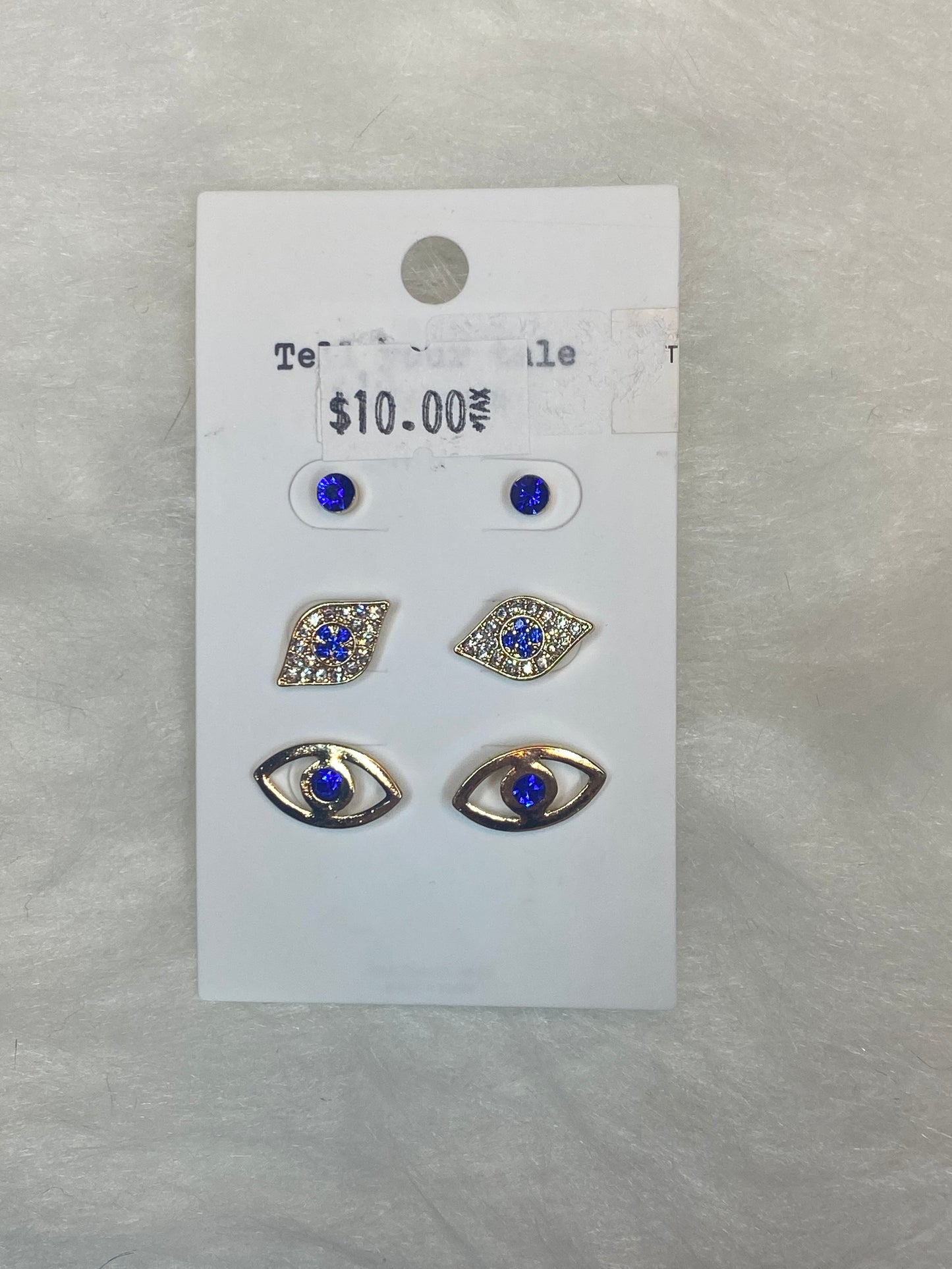 3 piece evil eye earrings