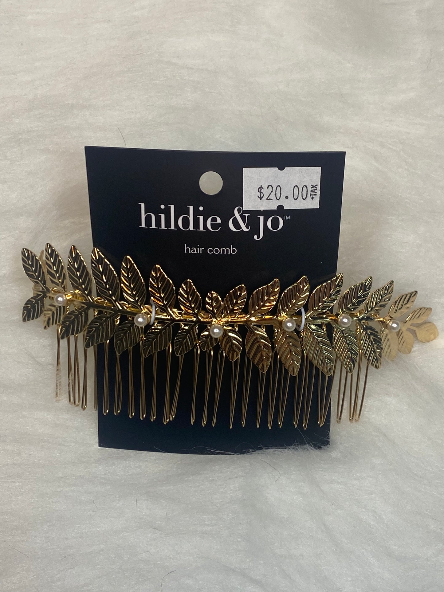 Gold leaf hair accessory