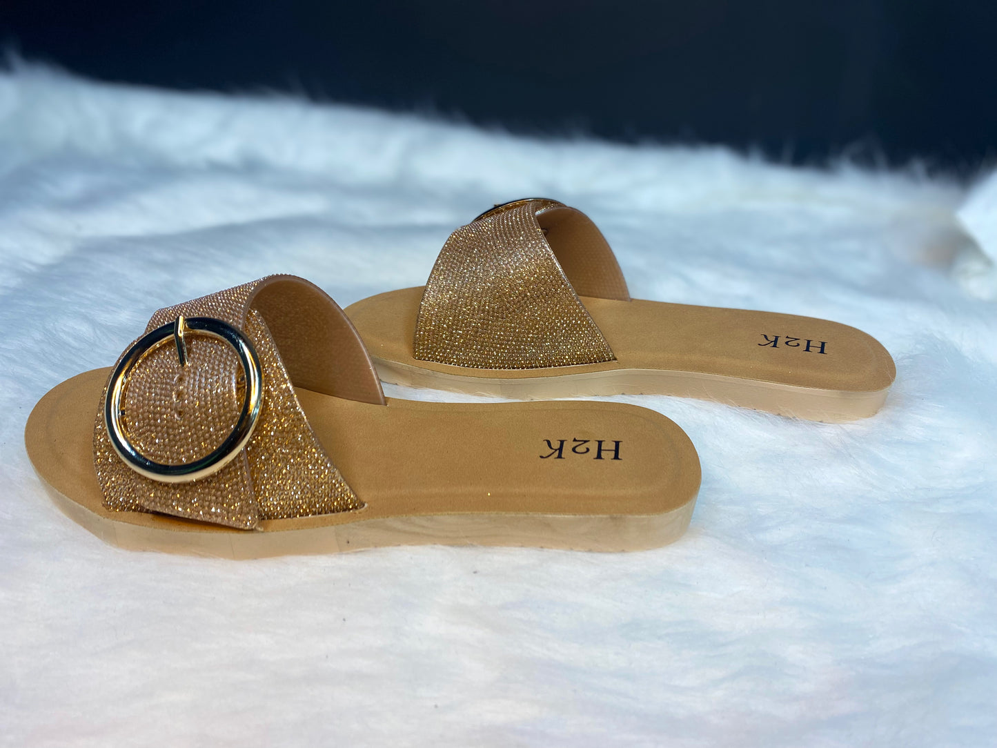 Rose gold glitter Sandals