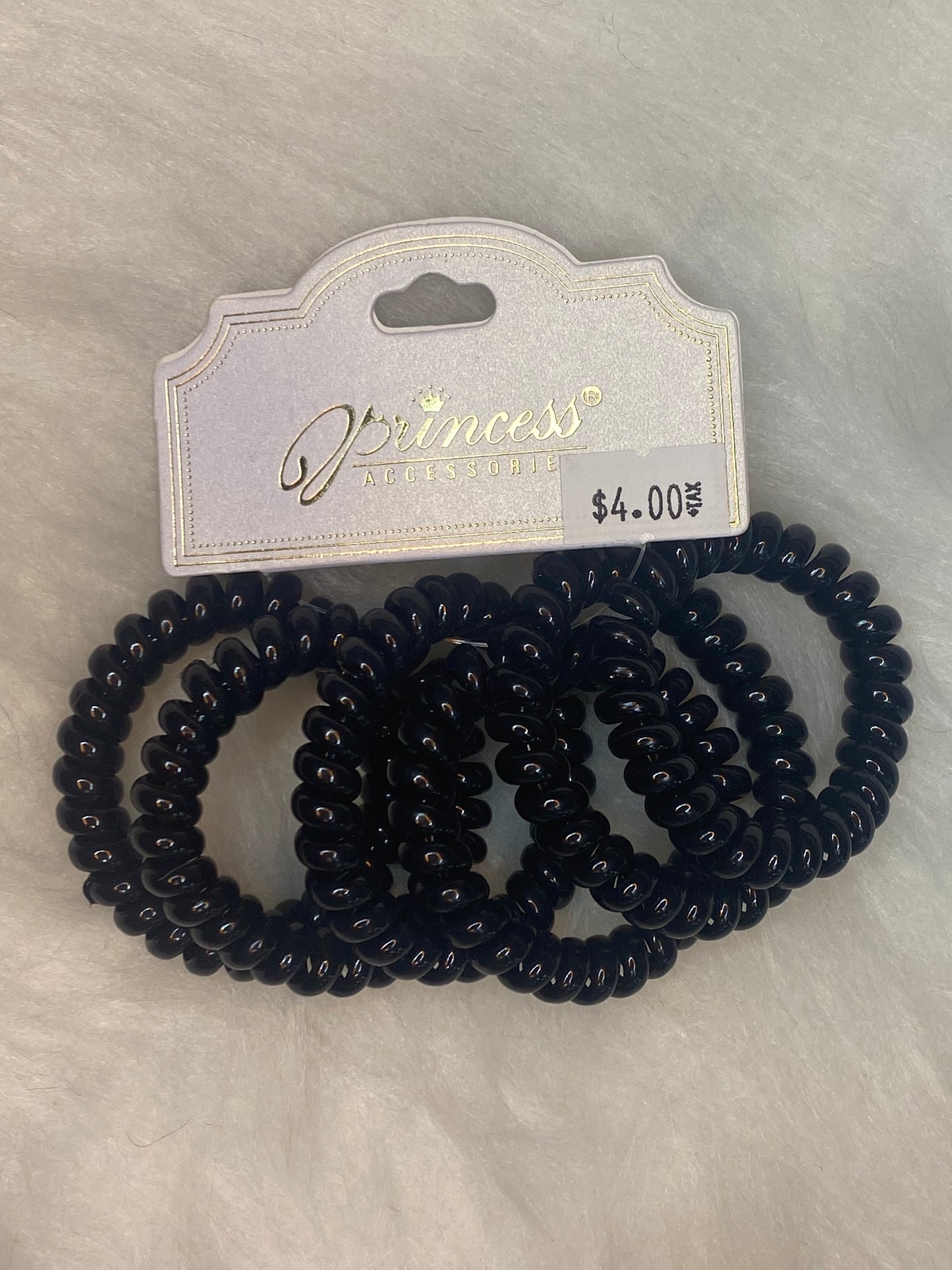 6 hair ties black