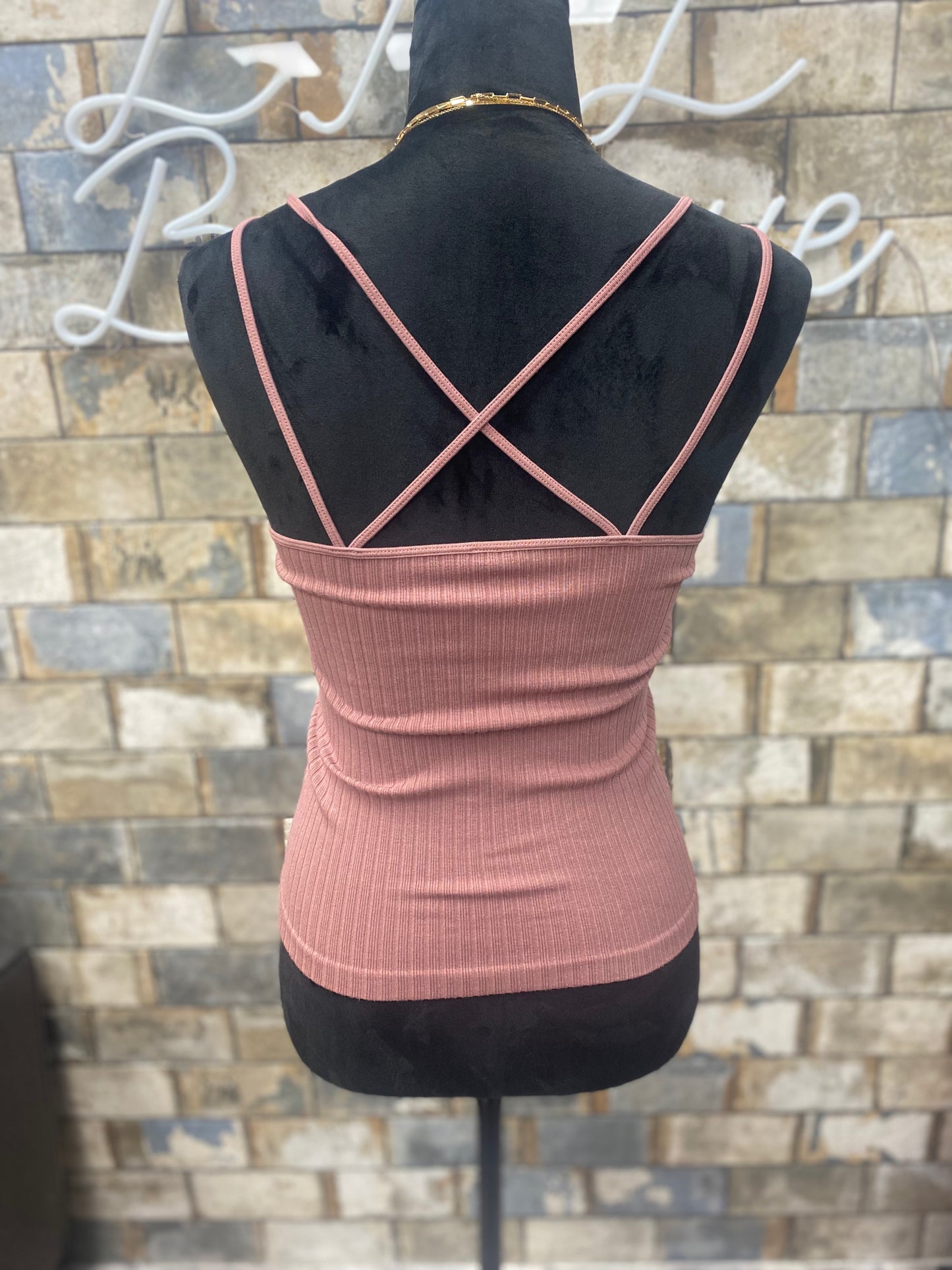 Crossover Tank top Pink