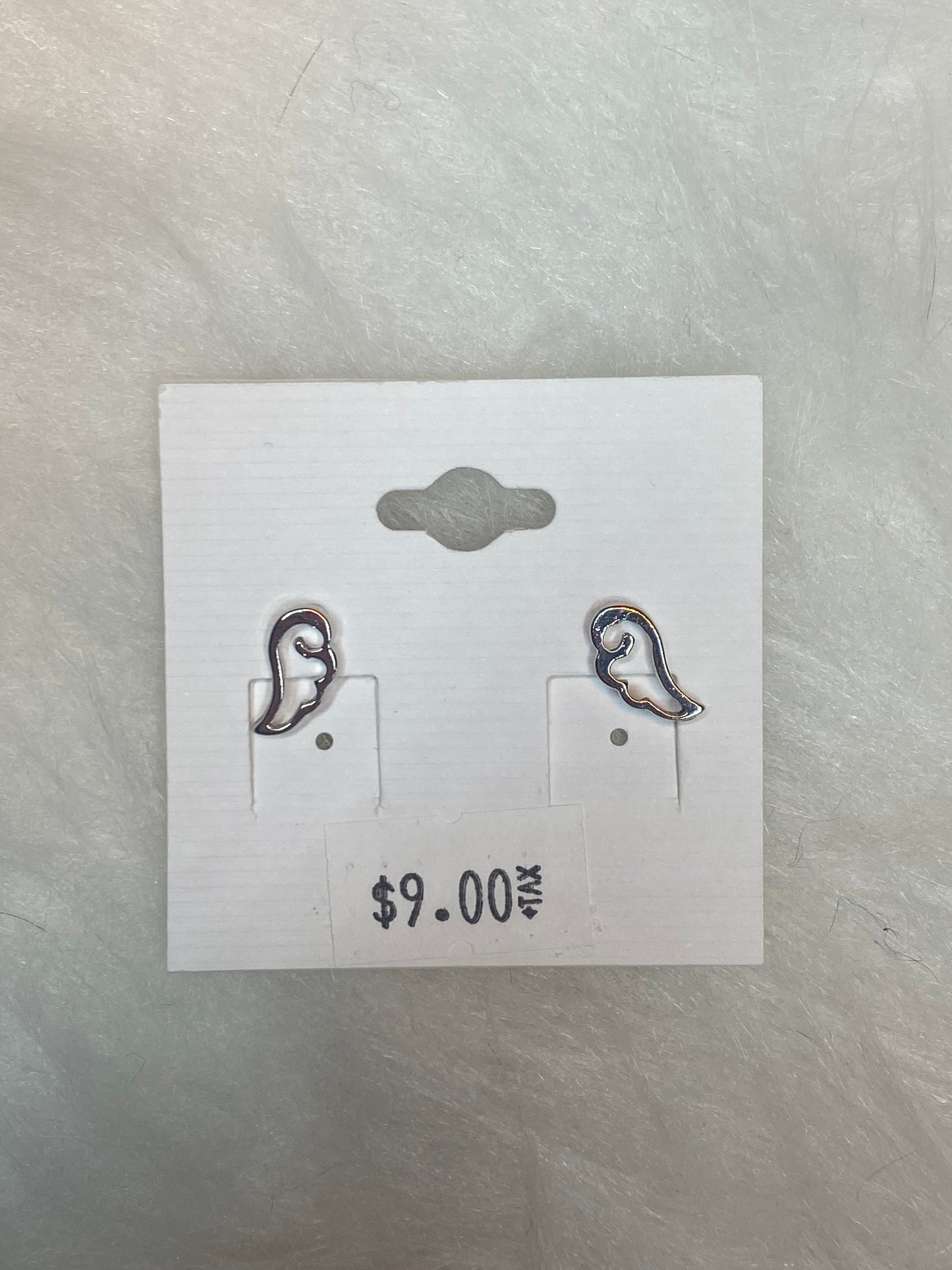 Silver wings earrings